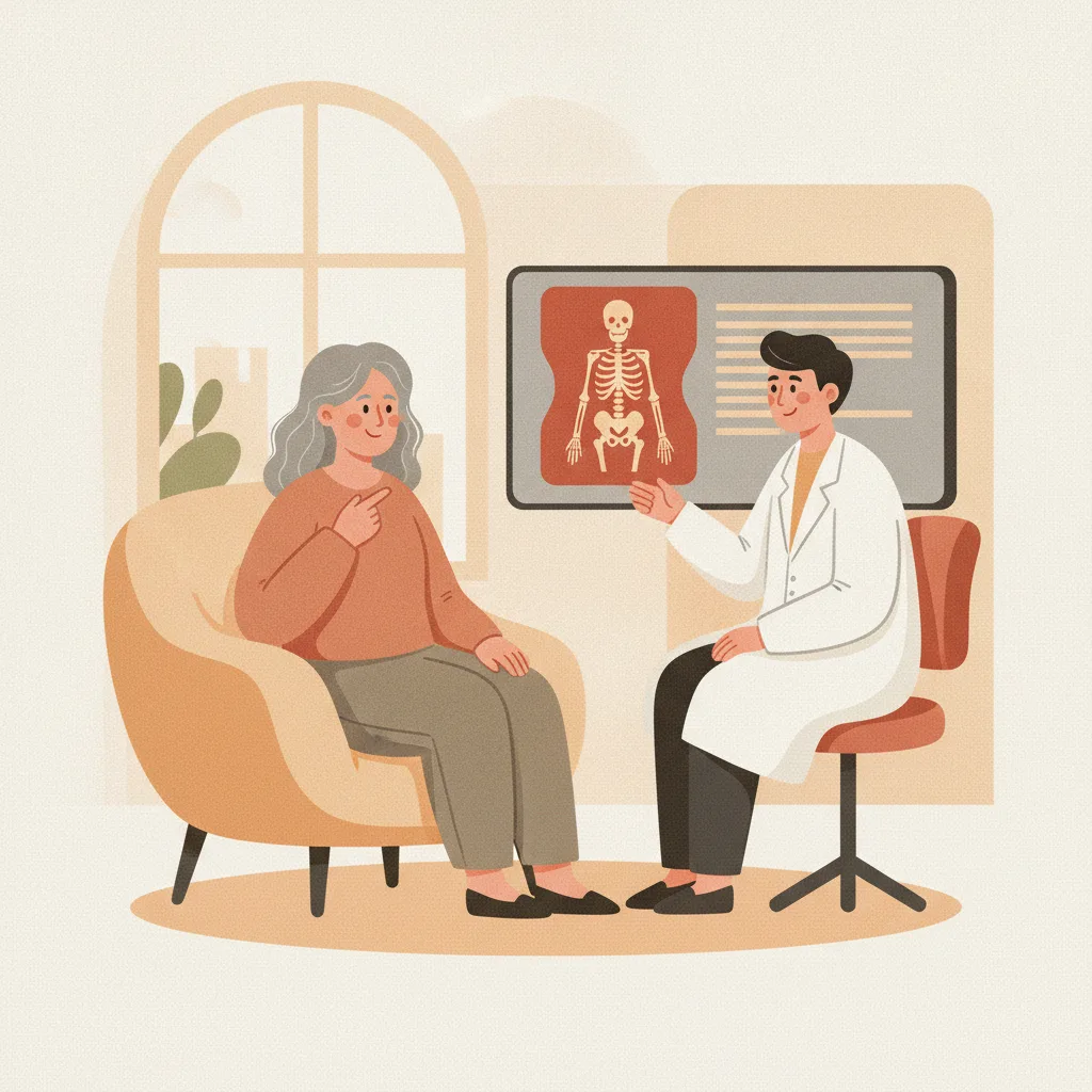 성상신경절차단술과 경막외신경차단술 중 증상 부위에 따라 적절한 시술을 선택하기 위해 의료진과 상담 중인 환자<p style=